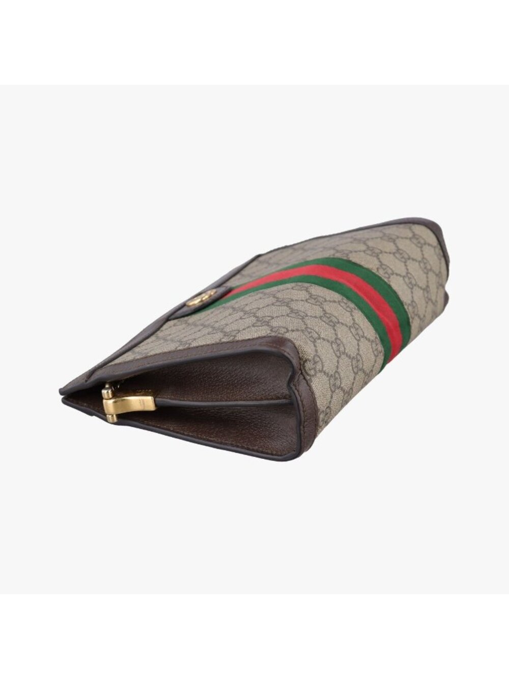 Gucci Ophidia Brown Red Green Canvas Leather Messenger Bag - Picture 5 of 15